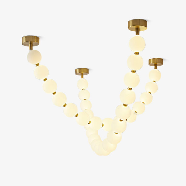 Pearl Glass Necklace Balls Chandelier