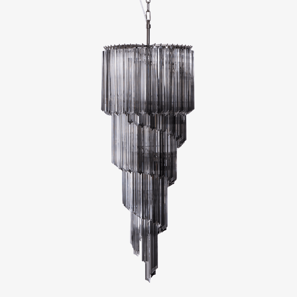 Lucente Noir Spiral Chandelier