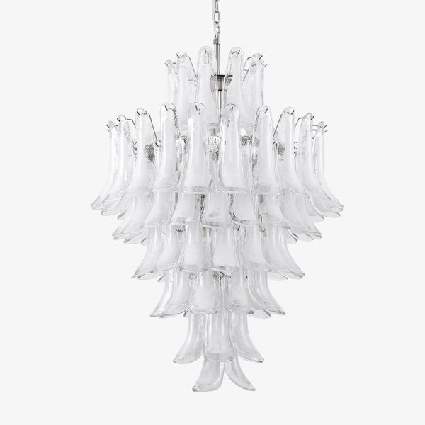 White Cloud Glass Petals Chandelier