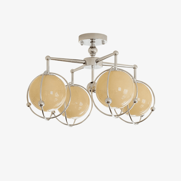 Orb Cage Semi Ceiling Lamp