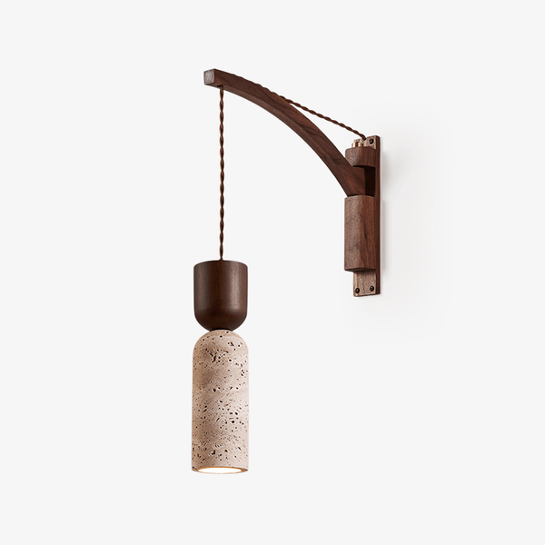 Wandleuchte aus Travertin-Fusion