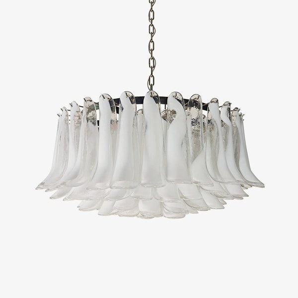 Petals White Murano Chandelier