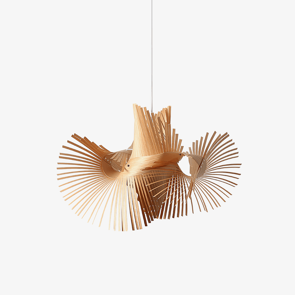 Avian Flair Wooden Pendant Lamp