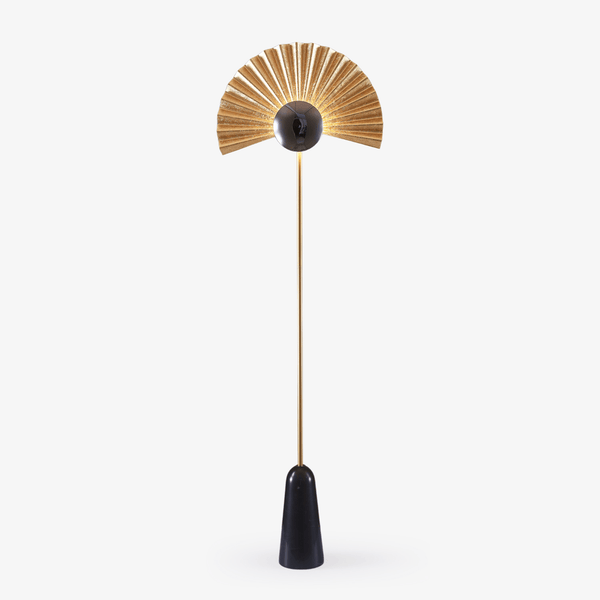 Gilded Fan Floor Lamp