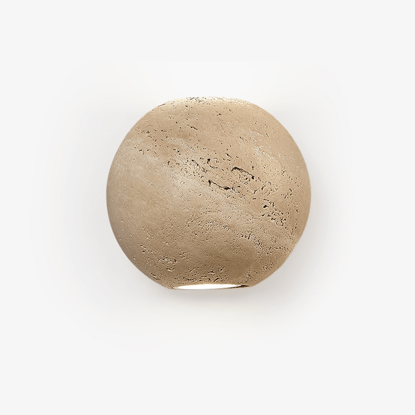 Travertine Globe Wall Sconce