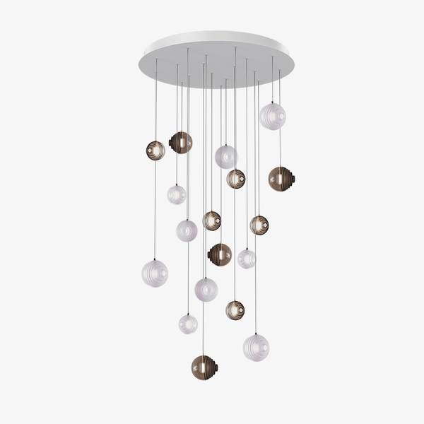 Cosmic Sphere Cascade Chandelier