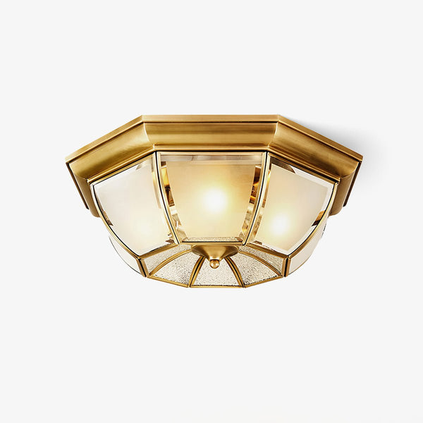 Bowl Shaped Brass Ceiling Lamp