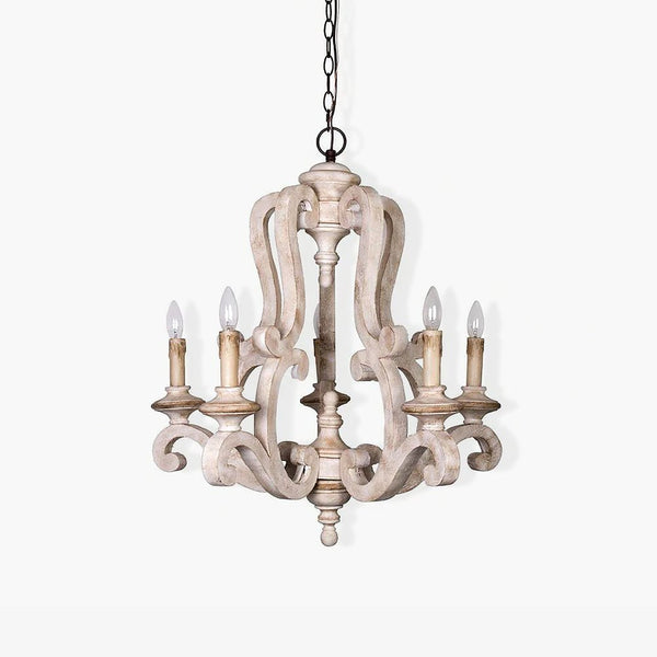 Parrotuncle Wooden Candle Chandelier