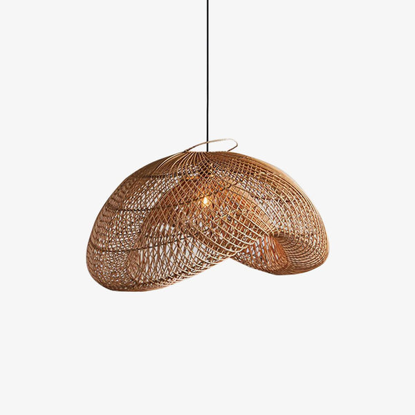 Rattan Wave Pendelleuchte