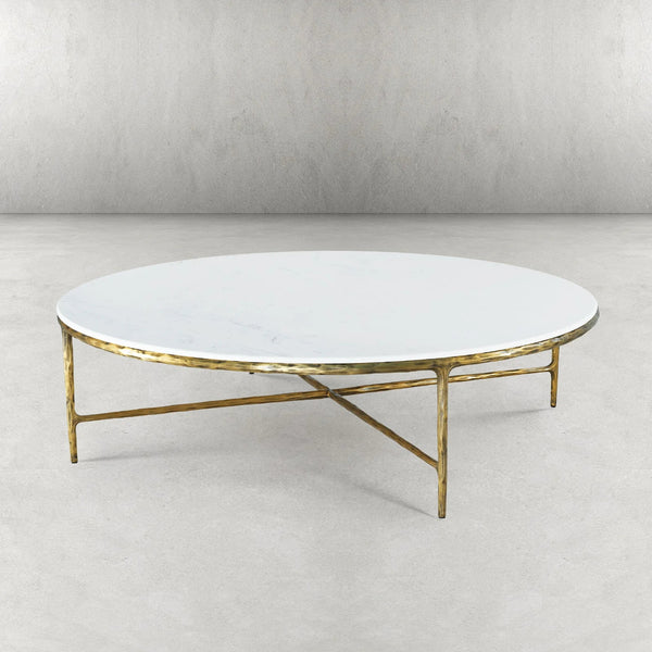 Thades Marble Round Coffee Table 55"D