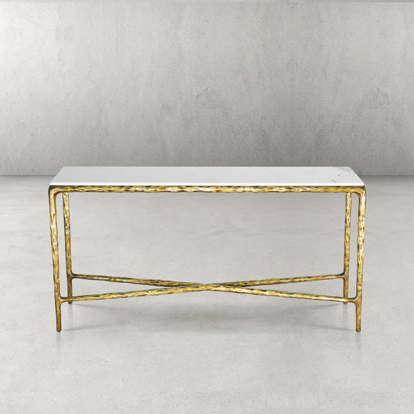 Thades Rectangle Marble Console Table