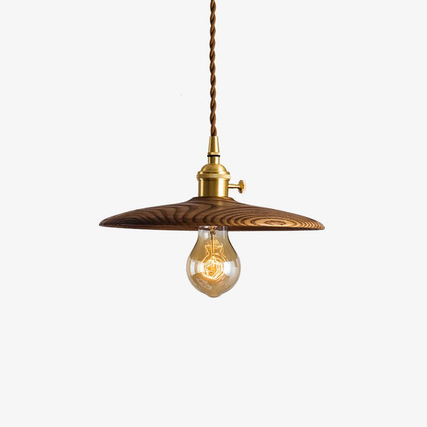 Walnut Conical Pendant Light