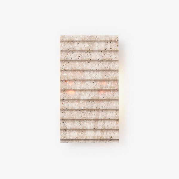 Travertine Ribbed Wall Sconce