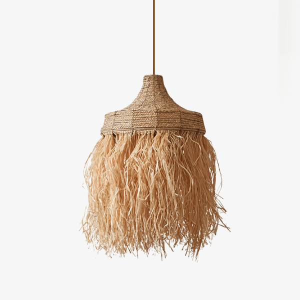 Bohemian Raffia Pendant Light